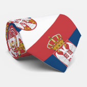 セルビア国旗とセルビア旅行，休日/スポーツ ネクタイ (ロール)