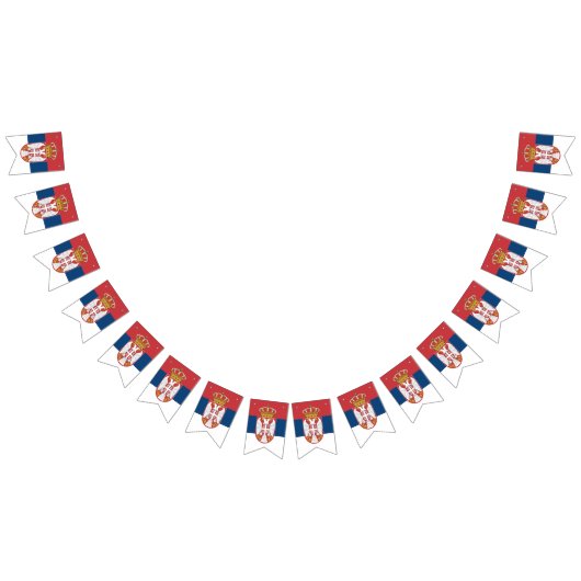 セルビア国旗とパーティーセルビア横断幕/結婚式 バンティングフラッグ (全)