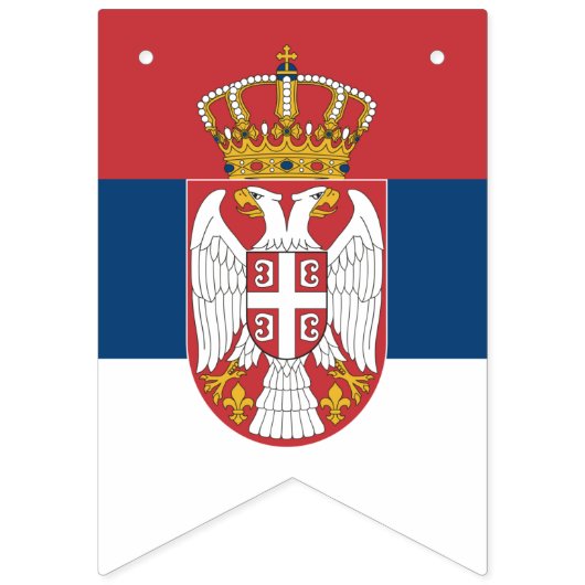 セルビア国旗とパーティーセルビア横断幕/結婚式 バンティングフラッグ (第1の旗)
