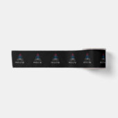 セルビア国旗とメリークリスマス サテンリボン (正面)