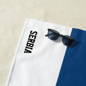 セルビア国旗と壮麗な愛国心 ビーチタオル (インサイチュ)