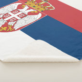 セルビア国旗と愛国心シェルパ毛布 シェルパブランケット (3/4)