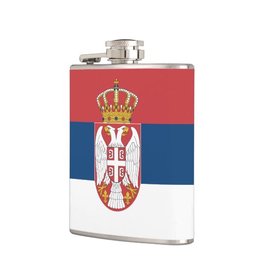 セルビア国旗と旅行セルビア/スポーツファン フラスク (左)