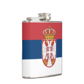 セルビア国旗と旅行セルビア/スポーツファン フラスク (右)