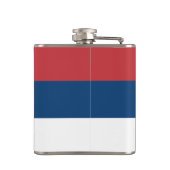 セルビア国旗と旅行セルビア/スポーツファン フラスク (裏面)