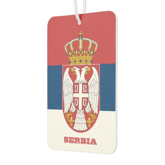 セルビア国旗のカーエアフレッシュナー(セルビア) カーエアーフレッシュナー (左)