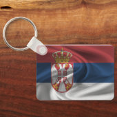 セルビア国旗のキーチェーン キーホルダー (裏面)