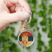 セルビア国旗のキーチェーン キーホルダー (手)