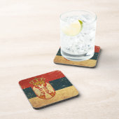 セルビア国旗のコースター コースター (右側)