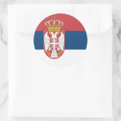 セルビア国旗のシール ラウンドシール (バッグ)