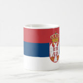 セルビア国旗のセラミックコーヒーマグ コーヒーマグカップ (中央)