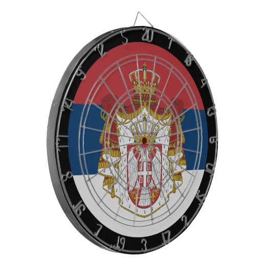 セルビア国旗のダーツボード&セルビア/ゲーム盤 ダーツボード (正面左)