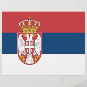 セルビア国旗のフライヤー チラシ