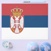 セルビア国旗のフライヤー チラシ (シングル)