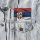 セルビア国旗のボタン 缶バッジ (インサイチュ)