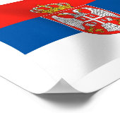 セルビア国旗のポスタープリント ポスター (角)