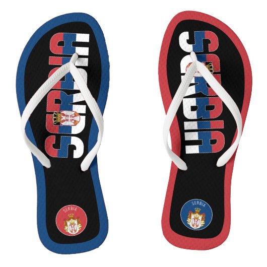 セルビア国旗の優れた愛国心 ビーチサンダル (ソール)