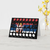 セルビア国旗の愛国的誕生日 カード (黄色い花)