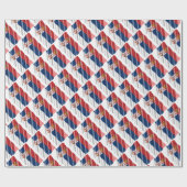 セルビア国旗の折り返し紙 ラッピングペーパー (フラット)