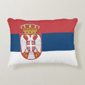 セルビア国旗の枕 アクセントクッション (正面)