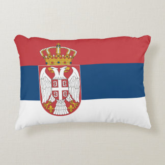 セルビア国旗の枕 アクセントクッション