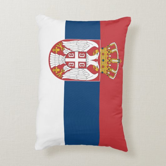 セルビア国旗の枕 アクセントクッション (裏面(縦))