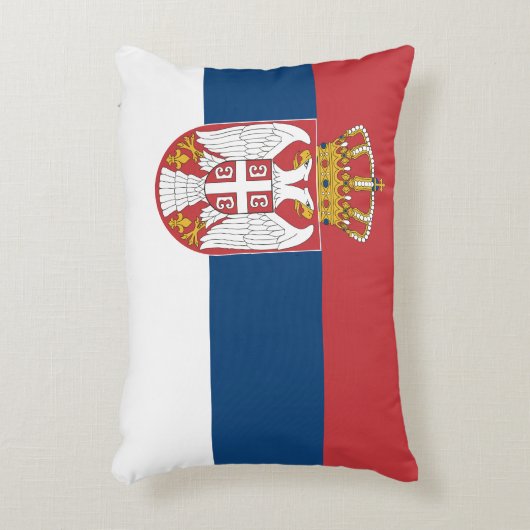 セルビア国旗の枕 アクセントクッション (正面(垂直))
