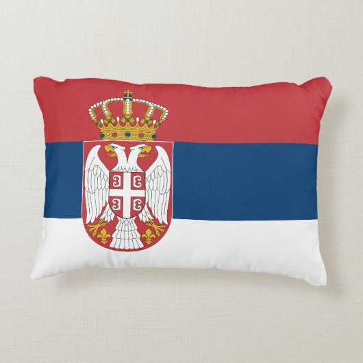 セルビア国旗の枕 アクセントクッション (裏面)