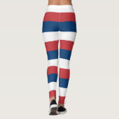 セルビア国旗の水平の色ストライプの レギンス (裏面)