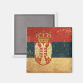 セルビア国旗の磁石 マグネット (正面/裏面)