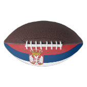セルビア国旗を持つアメリカンフットボールのボール アメリカンフットボール (正面)