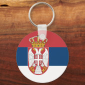 セルビア国旗を持つキーチェーン キーホルダー (裏面)