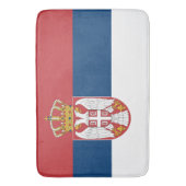 セルビア国旗を持つ大きなバスマット バスマット (正面縦)