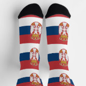 セルビア国旗を持つ男性クルー用ソックス ソックス (上部)