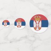 セルビア国旗を持つ表紙吹雪 コンフェッティ (正面)