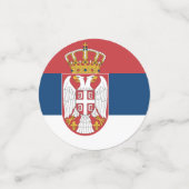 セルビア国旗を持つ表紙吹雪 コンフェッティ (スモール正面)