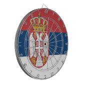 セルビア国旗を掲げたダーツボード ダーツボード (正面左)