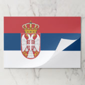 セルビア国旗を掲げたティアウェイ紙パッド ペーパーパッド (折り畳み)