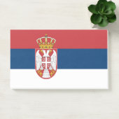 セルビア国旗を掲げたメモ ポストイット (オフィス)