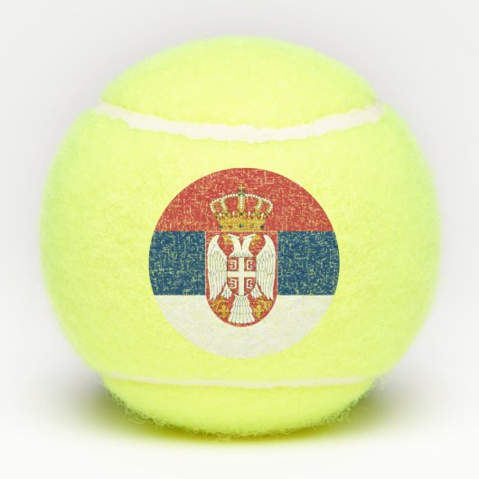 セルビア国旗を掲げた愛国的なテニスボール テニスボール (裏面)