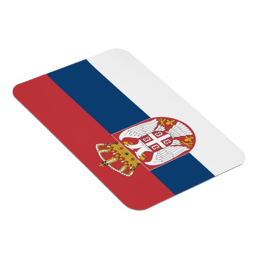 セルビア国旗を掲げた愛国的な柔軟な磁石 マグネット (右側)