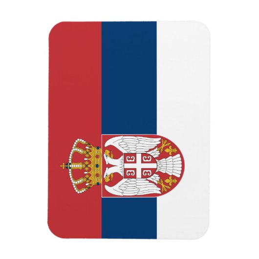 セルビア国旗を掲げた愛国的な柔軟な磁石 マグネット (縦)