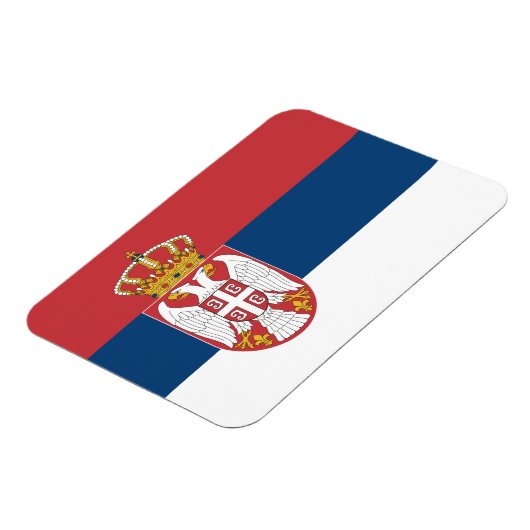 セルビア国旗を掲げた愛国的な柔軟な磁石 マグネット (左側)