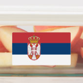 セルビア国旗を掲げた愛国的ラベル ラベル (貼付)