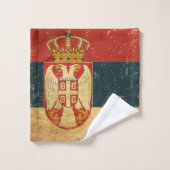 セルビア国旗を設定したバスタオル バスタオルセット (ウォッシュタオル)