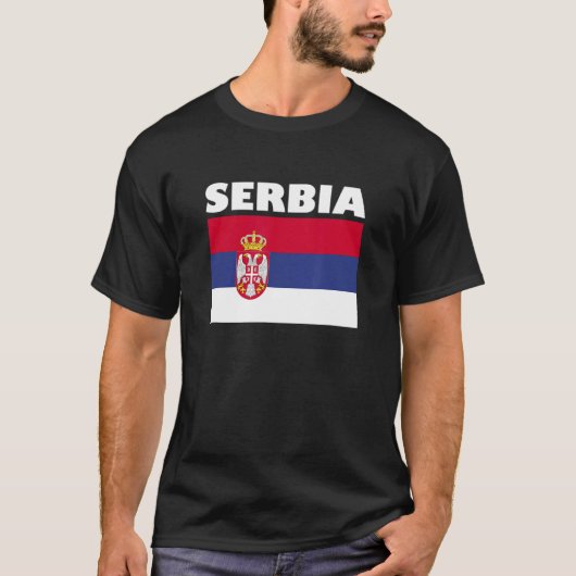 セルビア国旗セルビア国旗サッカーセルビアの根コソボSrbi Tシャツ (正面)