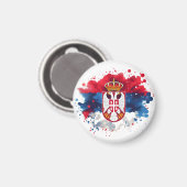 セルビア国旗セルビア マグネット (正面/裏面)