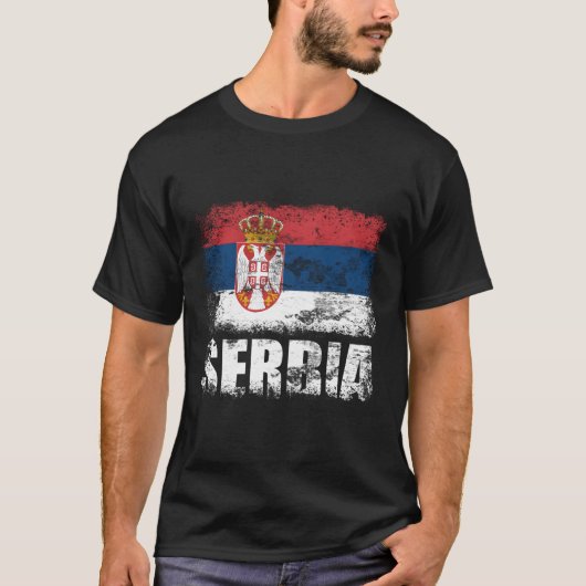セルビア国旗セルビア Tシャツ (正面)