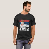セルビア国旗セルビア Tシャツ (正面フル)