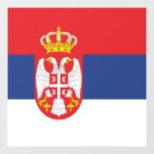 セルビア国旗 ウィンドウサイン (シート)